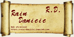 Rain Daničić vizit kartica